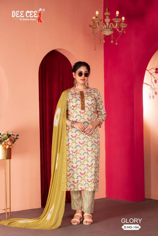 Glory By deecee capsule Printed Straight Kurti With Bottom Dupatta Wholesale Shop In Surat